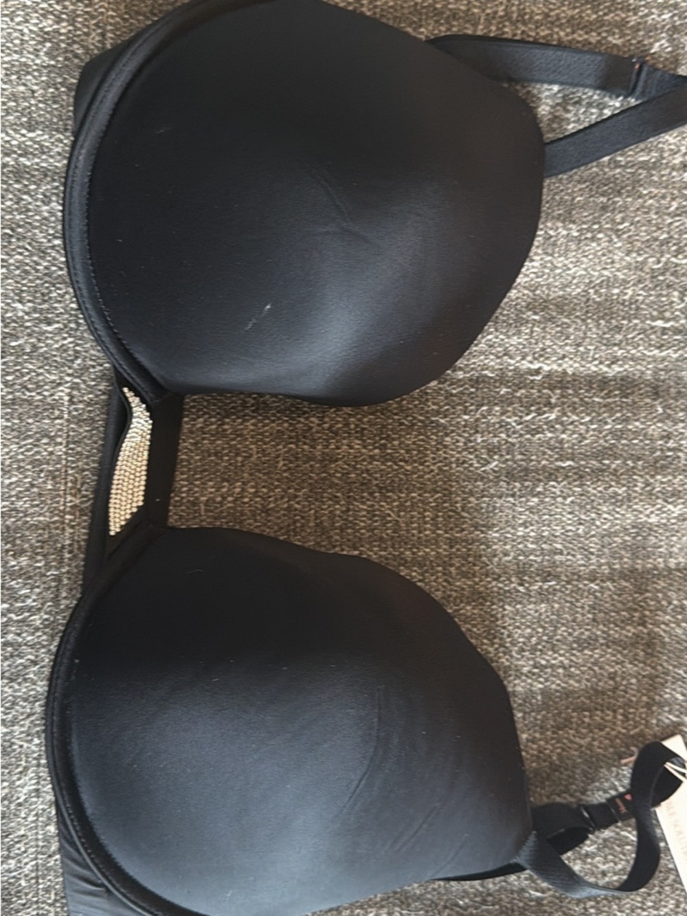 Victoria's Secret Black Padded Bra with Rhinestone Detail